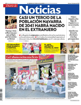 Cover of Diario de Noticias (Spain)