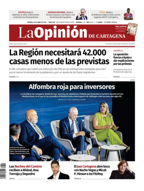 Cover of La Opinion de Murcia (Cartagena)