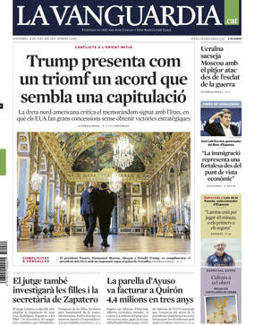 Cover of La Vanguardia (Catalonia - 1st edition)