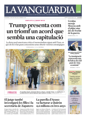 Cover of La Vanguardia (Catala)