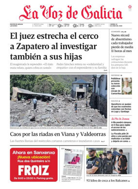 Cover of La Voz de Galicia (Arousa)
