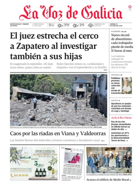 Cover of La Voz de Galicia (Deza)