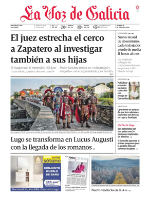 Cover of La Voz de Galicia (Lugo)