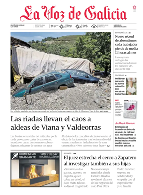 Cover of La Voz de Galicia (Ourense)