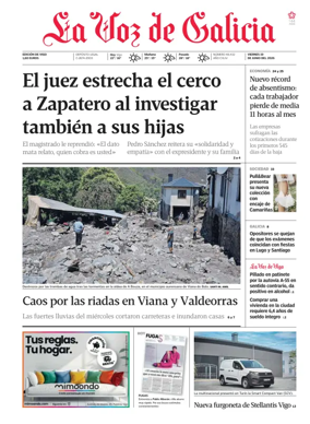 Cover of La Voz de Galicia (Vigo)