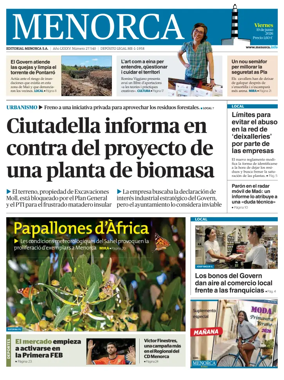 Cover of Menorca Diario Insular