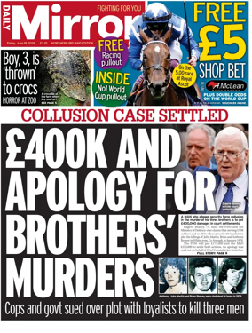 Cover of Daily Mirror (Northern Ireland)