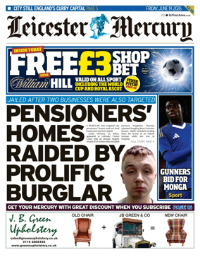 Cover of Leicester Mercury