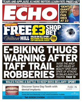 Cover of South Wales Echo