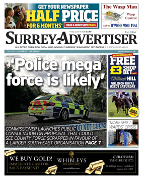 Cover of Surrey Advertiser