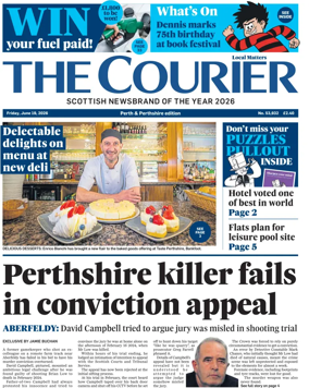 Cover of The Courier & Advertiser (Perth and Perthshire Edition)