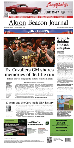 Cover of Akron Beacon Journal