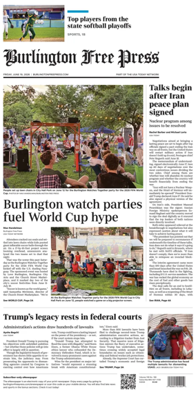 Cover of Burlington Free Press