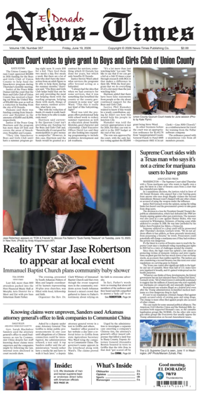 Cover of El Dorado News-Times (VCID - Camden News)