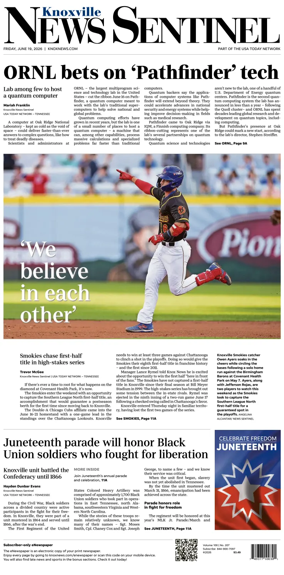 Cover of Knoxville News Sentinel