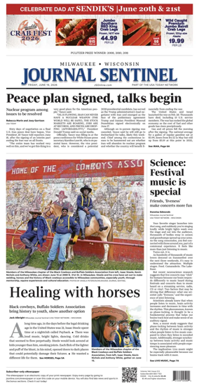Cover of Milwaukee Journal Sentinel