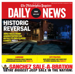 Cover of Philadelphia Daily News