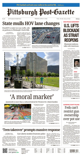 Cover of Pittsburgh Post-Gazette