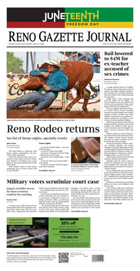 Cover of Reno Gazette Journal