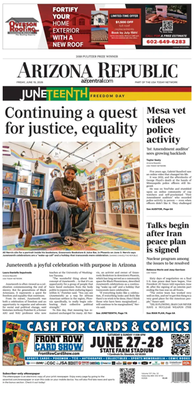 Cover of The Arizona Republic