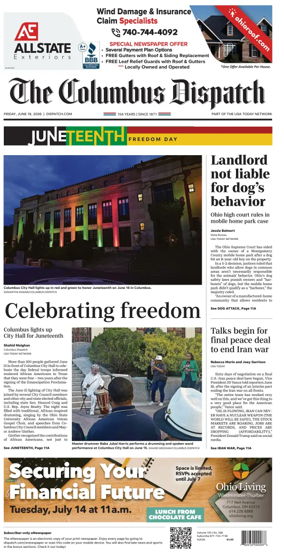 Cover of The Columbus Dispatch