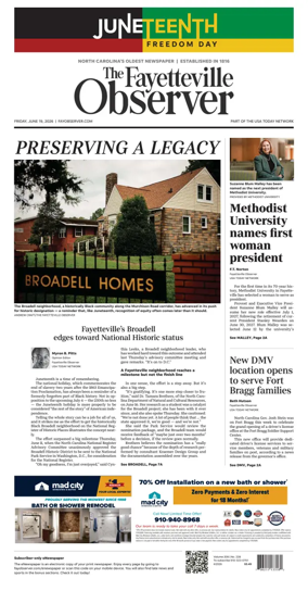 Cover of The Fayetteville Observer