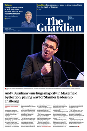 Cover of The Guardian (USA)