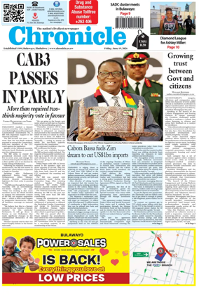 Cover of Chronicle (Zimbabwe)