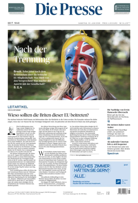 Cover of Die Presse