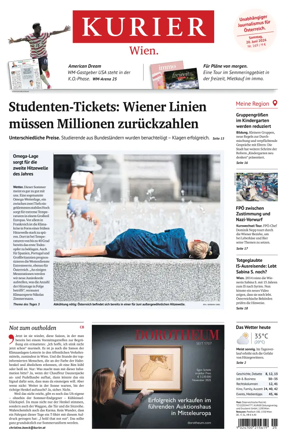 Cover of Kurier (Samstag)