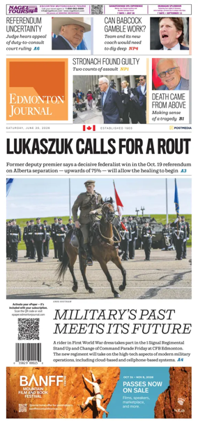 Cover of Edmonton Journal