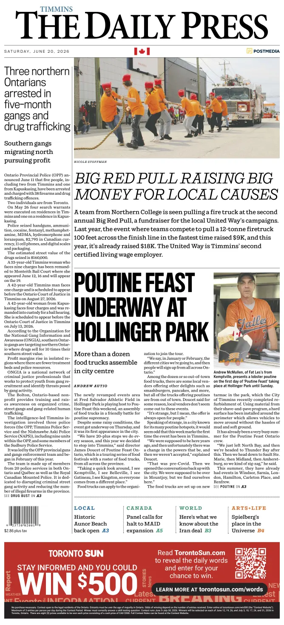 Cover of The Daily Press (Timmins)