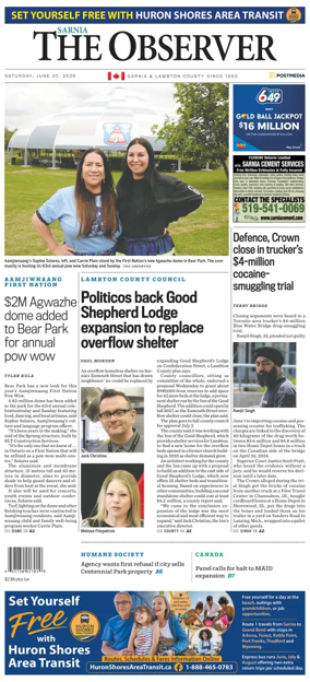 Cover of The Observer (Sarnia)