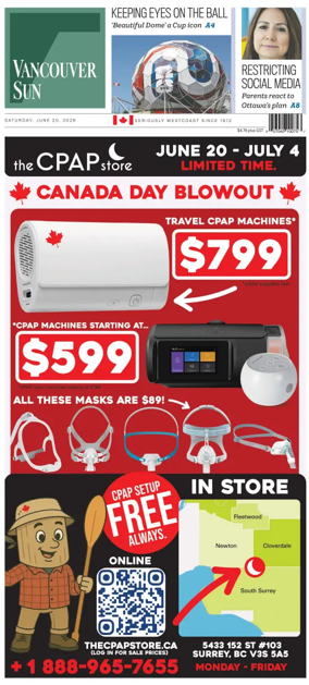 Cover of Vancouver Sun