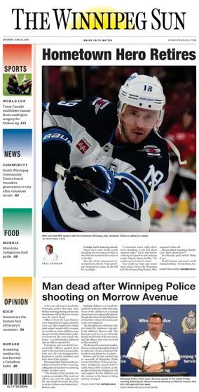 Cover of Winnipeg Sun