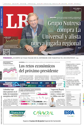 Cover of La Republica (Colombia)