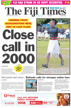 Cover of The Fiji Times