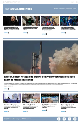 Cover of Euronews Business (Portuguese)