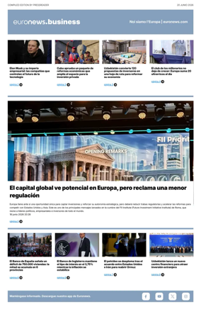 Cover of Euronews Business (Spanish) Compiled Edition