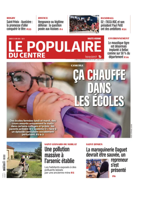 Cover of Le Populaire du Centre (Haute-Vienne)