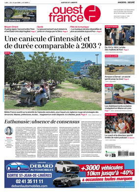 Cover of Ouest France (Angers / Segre)