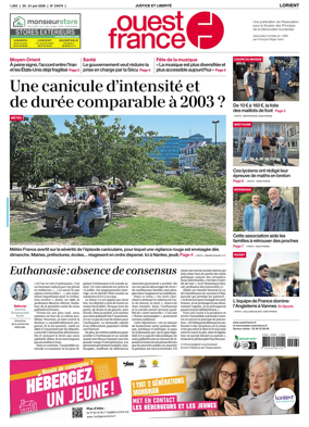 Cover of Ouest France (Lorient)