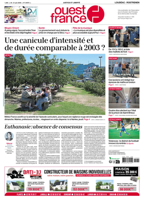 Cover of Ouest France (Loudeac / Rostrenen)