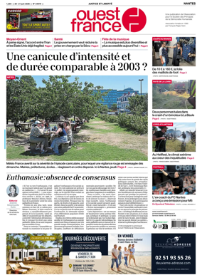 Cover of Ouest France (Nantes)