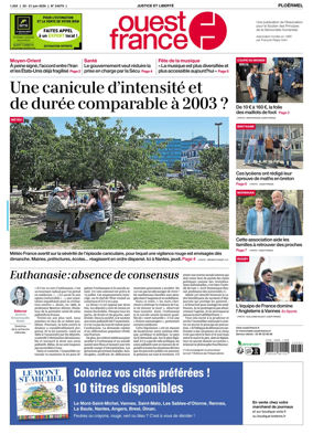 Cover of Ouest France (Ploermel)