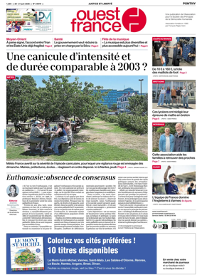 Cover of Ouest France (Pontivy)