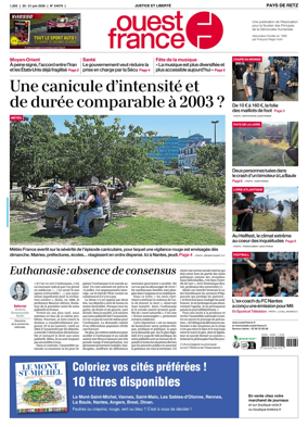 Cover of Ouest France (Pornic / Pays de Retz)