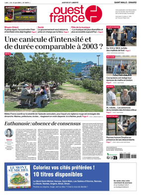 Cover of Ouest France (Saint-Malo)