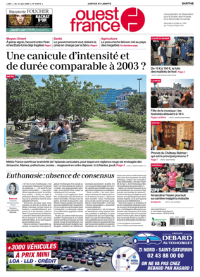 Cover of Ouest France (Sarthe)