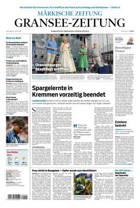 Cover of Gransee-Zeitung